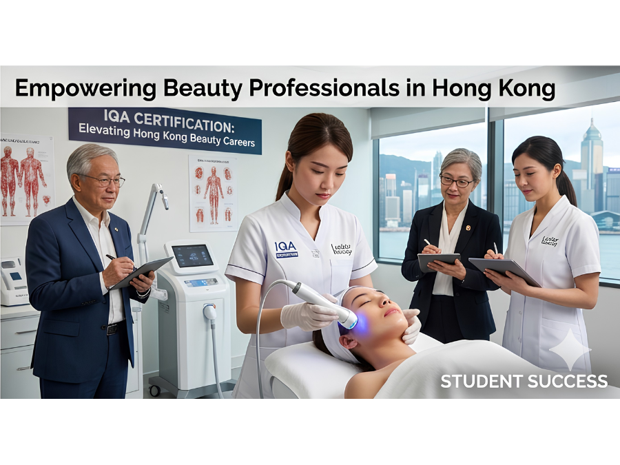 IQA Strategic Collaboration with Shining Beauty Academy – showing the deep partnership between IQA and Shining Beauty International Education & Training Academy, jointly serving as academic and qualification R&D advisors, with third‑party independent course quality review.