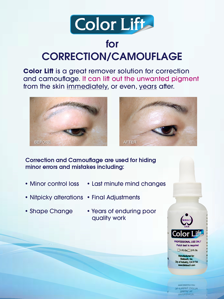 USA Biotouch Color Lift Colorlift 30ml/1oz For Permanent Makeup Tattoo Eye Lips